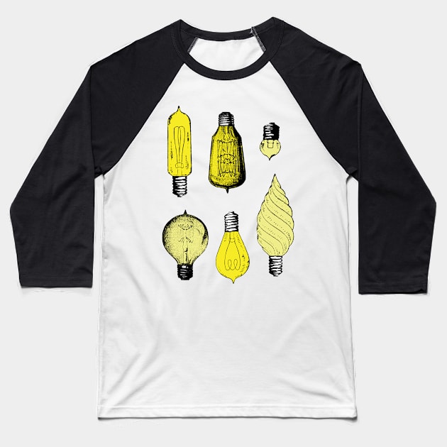 vintage light bulb Baseball T-Shirt by B0red